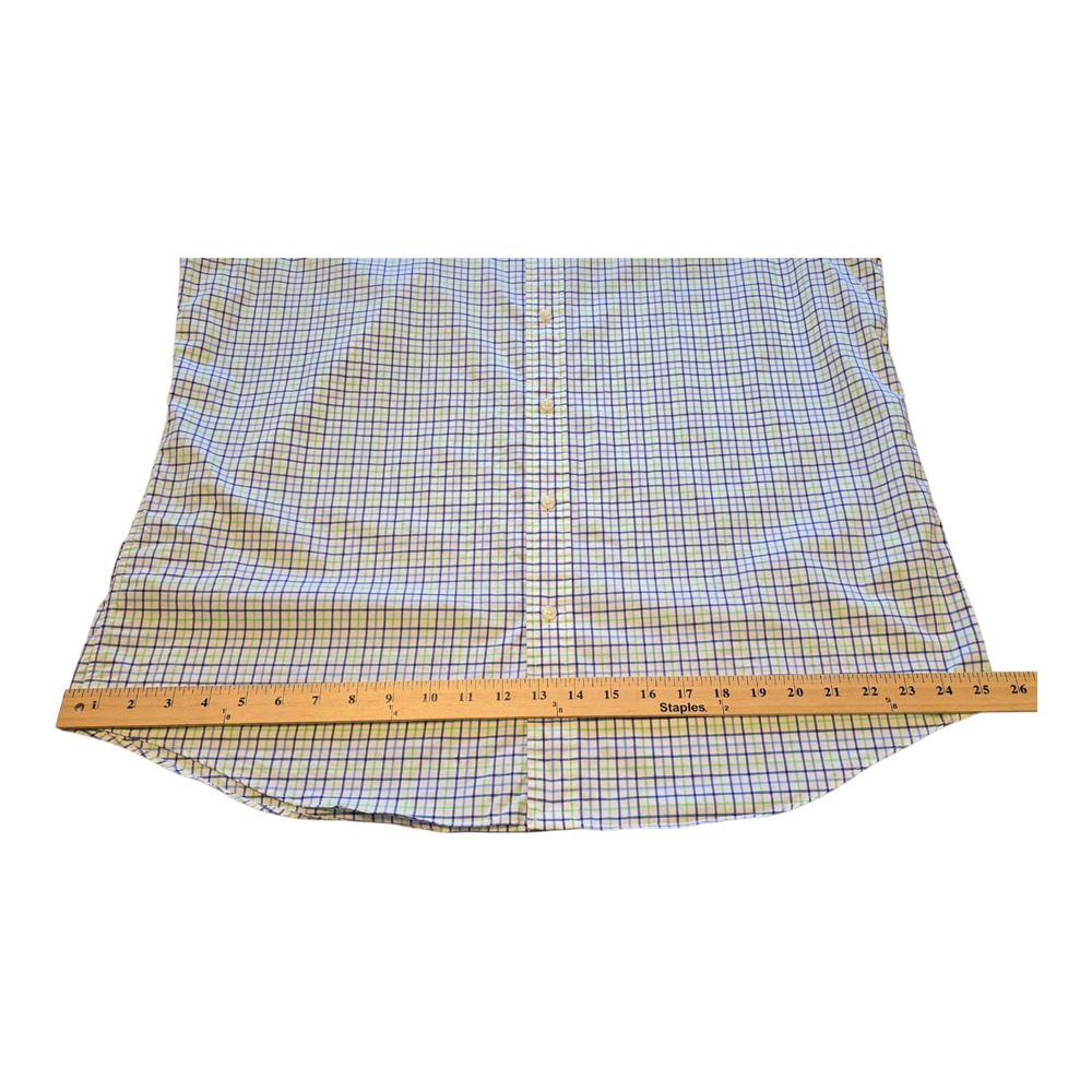 Ralph Lauren Button Down Shirt Mens Size XL Blue/Green Plaid Classic Fit Preppy - Picture 15 of 15